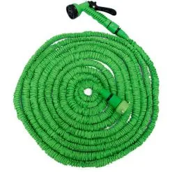 Eyepower Tuyau D'Arrosage Élastique 7,5-22,5m Incl Pistolet D'arrosage 7 Jets Tuyau D'Irrigation Pour Irriguer Le Jardin Arroser Les Plantes - Grün