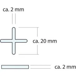 Eyepower Croix Pour Carreaux 1000 Pièces 20x2 Mm | Plastique Blanc - Weiss -EYEPOWER Soldes Magasin 10974172 4