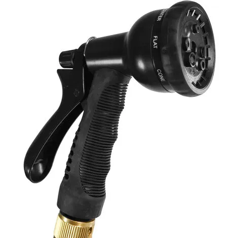 Eyepower Tuyau Pour Arroser élastique | Magic Hose Extensible 3 Fois Sa Longueur De 7,5m à 22,5m + Pistolet D'Arrosage | Connecteurs En Laiton | Noir - Schwarz 2 Eyepower Tuyau Pour Arroser élastique | Magic Hose Extensible 3 Fois Sa Longueur De 7,5m à 22,5m + Pistolet D'Arrosage | Connecteurs En Laiton | Noir - Schwarz – Image 2