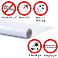 Eyepower Film Pour Fenêtre 90x200cm Autoadhésive Statique Verre Dépoli Glace - Weiss -EYEPOWER Soldes Magasin 10974296 4