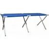 EYEPOWER Table De Vente Mobile 205x67x70cm Stand De Vente Pliable Table De Foire Bleue - Blau