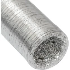 Gaine Aluminium Ø100mm Pour Hotte Extracteur D'air Aérateur Climatiseur | 10m Tuyau En Alu Flexible Extensible Résistant à La Chaleur De Eyepower - Silber
