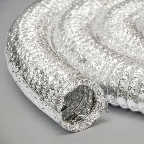 Gaine Aluminium Ø100mm Pour Hotte Extracteur D'air Aérateur Climatiseur | 10m Tuyau En Alu Flexible Extensible Résistant à La Chaleur De Eyepower - Silber 3 Gaine Aluminium Ø100mm Pour Hotte Extracteur D'air Aérateur Climatiseur | 10m Tuyau En Alu Flexible Extensible Résistant à La Chaleur De Eyepower - Silber – Image 3
