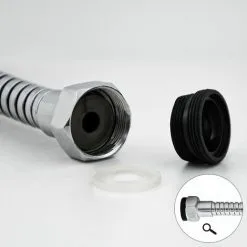 EYEPOWER Aérateur De Robinet Flexible - 15.5 Cm - 2 Jets - Compatible Filetage M22 / M24 - Schwarz -EYEPOWER Soldes Magasin 10977897 4