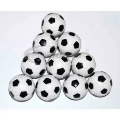 Eyepower Balles Baby Foot Ensemble De 10 Pièces | Balle En Plastique Dur Antidérapant 36mm 24g | Ballons De Football En Miniature | à Motifs De Hexagones Blancs Et Noirs