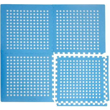 EYEPOWER Tapis De Piscine 1,59 M² - 4 Tapis De Sol EVA 62x62 Jeu De Dalles De Protection - Blau 1 EYEPOWER Tapis De Piscine 1,59 M² - 4 Tapis De Sol EVA 62x62 Jeu De Dalles De Protection - Blau