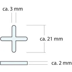 Eyepower Croix Pour Carreaux 1000 Pièces 21x3 Mm | Plastique Blanc - Weiss -EYEPOWER Soldes Magasin 10977973 4