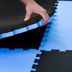 Eyepower Tapis Puzzle De Fitness 90x90cm Protection Sol De Sport En Mousse EVA épais 40mm Extensible Réversible Noir Bleu - Blau -EYEPOWER Soldes Magasin 10978072 3