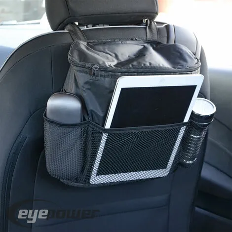 Eyepower Sac De Rangement Isotherme 25x26x12cm à Accrocher Au Siège-auto Noir - Schwarz 2 Eyepower Sac De Rangement Isotherme 25x26x12cm à Accrocher Au Siège-auto Noir - Schwarz – Image 2