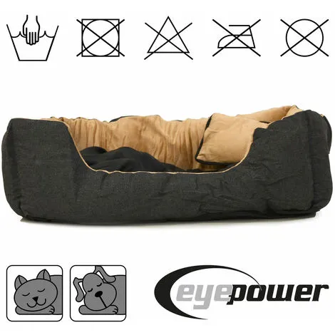 EYEPOWER Couchette Animale Niclas M Noir Et Beige 4 EYEPOWER Couchette Animale Niclas M Noir Et Beige – Image 4