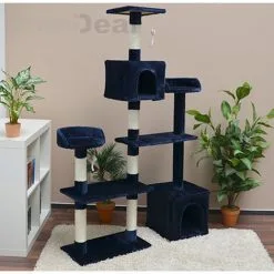 EYEPOWER Arbre à Chat En Peluche Sisal Bleu 160 Cm Avec Réel Sisal 7 EYEPOWER Arbre à Chat En Peluche Sisal Bleu 160 Cm Avec Réel Sisal -EYEPOWER Soldes Magasin 10978271 3