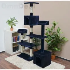 EYEPOWER Arbre à Chat En Peluche Sisal Bleu 160 Cm Avec Réel Sisal 8 EYEPOWER Arbre à Chat En Peluche Sisal Bleu 160 Cm Avec Réel Sisal -EYEPOWER Soldes Magasin 10978271 4