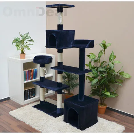 EYEPOWER Arbre à Chat En Peluche Sisal Bleu 160 Cm Avec Réel Sisal 4 EYEPOWER Arbre à Chat En Peluche Sisal Bleu 160 Cm Avec Réel Sisal – Image 4