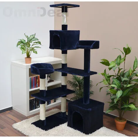 EYEPOWER Arbre à Chat En Peluche Sisal Bleu 160 Cm Avec Réel Sisal 5 EYEPOWER Arbre à Chat En Peluche Sisal Bleu 160 Cm Avec Réel Sisal – Image 5