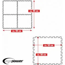 EYEPOWER Tapis De Piscine 1 M² - 4 Tapis De Sol EVA 50x50 - Jeu De Dalles De Protection - Blau 9 EYEPOWER Tapis De Piscine 1 M² - 4 Tapis De Sol EVA 50x50 - Jeu De Dalles De Protection - Blau -EYEPOWER Soldes Magasin 10987199 5