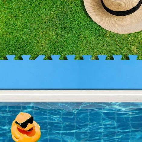 EYEPOWER Tapis De Piscine 2,6 M² - 4 Tapis De Sol EVA 81x81 Jeu De Dalles De Protection - Blau 3 EYEPOWER Tapis De Piscine 2,6 M² - 4 Tapis De Sol EVA 81x81 Jeu De Dalles De Protection - Blau – Image 3