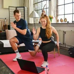 Eyepower Set 4 Pièces Tapis Puzzle De Fitness Protection Sol De Sport En EVA épais 20mm Extensible Réversible Bleu Rouge - Blau -EYEPOWER Soldes Magasin 11947260 4