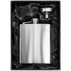 Eyepower Flasque 210 Ml En Acier Inox + Entonnoir + élégante Coffret Cadeau | Petite Bouteille En Métal Inoxydable 0,2 L 7oz Pour Boissons Alcoolisées -EYEPOWER Soldes Magasin 11947265 4