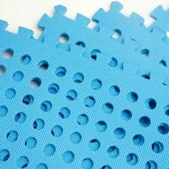 Eyepower Tapis Puzzle Perforé Avec Trous Drainage Eau Pour Piscine Douche | EVA 1cm D'épaisseur Moelleux Antidérapante Imperméable Extensible | Bleu -EYEPOWER Soldes Magasin 11947269 5