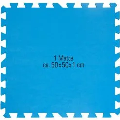 Eyepower Tapis Puzzle EVA Pour Recouvrir Protéger Fond Bord Piscine Douche | 1cm D'épaisseur Moelleux Antidérapante Imperméable 1qm Extensible | Bleu -EYEPOWER Soldes Magasin 11947270 3