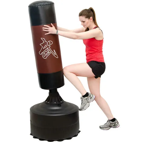 Eyepower Sac De Frappe Sur Pied Autoportant | 170 Cm De Haut | Sac Lourd De Boxe Arts Martiaux Kick Boxing Combat Entraînement Pour Adultes Avec Support De Sol | Noir - Braun 2 Eyepower Sac De Frappe Sur Pied Autoportant | 170 Cm De Haut | Sac Lourd De Boxe Arts Martiaux Kick Boxing Combat Entraînement Pour Adultes Avec Support De Sol | Noir - Braun – Image 2