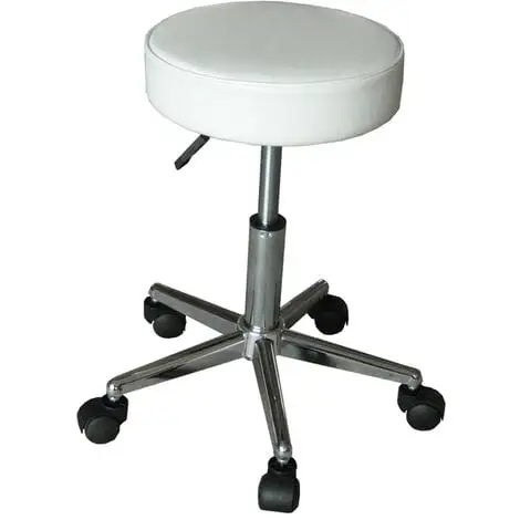 Eyepower Tabouret De Travail MST-403 Chaise Pivotante 360° Réglable En Hauteur Siège Rembourré Avec Roulettes | Poids Supporté 120 Kg | Idéal Pour Coiffeur Esthéticien Cabinet Médical | Blanc 1 Eyepower Tabouret De Travail MST-403 Chaise Pivotante 360° Réglable En Hauteur Siège Rembourré Avec Roulettes | Poids Supporté 120 Kg | Idéal Pour Coiffeur Esthéticien Cabinet Médical | Blanc