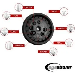 Eyepower Tuyau Pour Arroser élastique | Magic Hose Extensible 3 Fois Sa Longueur De 10m à 30m + Pistolet D'Arrosage | Connecteurs En Laiton | Noir - Schwarz -EYEPOWER Soldes Magasin 12736496 5