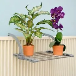 Eyepower Étendoir Séchoir à Linge Pliant 47x32x20,5cm à Accrocher Sur Le Radiateur Fenêtre Bain Pour étendre Sécher Lessive Vêtements Mouillées Acier Inox -EYEPOWER Soldes Magasin 12736504 4