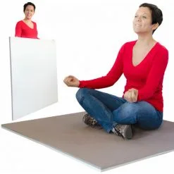 Eyepower Tapis Puzzle En Mousse EVA 90x90cm + Cadre | Infiniment Extensible Avec D'autres Tapis| Idéal Pour Pratiquer Sport Gymnastique Yoga Judo Physiothérapie Etc | Epaisseur 25mm | Pièces Détachables | 2 Couleurs Réversible Beige / Marron - Beige -EYEPOWER Soldes Magasin 12847548 5