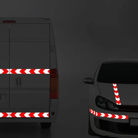 EYEPOWER Bande De Sécurité 5m X 5cm Rétroréfléchissante Autocollante Rouleau Rouge Blanc - Rot 5 EYEPOWER Bande De Sécurité 5m X 5cm Rétroréfléchissante Autocollante Rouleau Rouge Blanc - Rot – Image 5