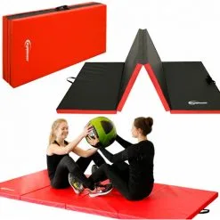 Eyepower Matelas D'entrainement RG20 240x120x5cm épais Pliant Portable Rouge-Noir - Rot