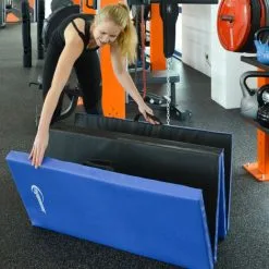 Eyepower Matelas D'entrainement RG20 200x100x5cm épais Pliant Portable Bleu-Noir - Blau -EYEPOWER Soldes Magasin 19577658 4