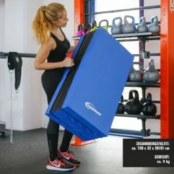 Eyepower Matelas D'entrainement RG20 200x100x8cm épais Pliant Portable Bleu-Noir - Blau 7 Eyepower Matelas D'entrainement RG20 200x100x8cm épais Pliant Portable Bleu-Noir - Blau -EYEPOWER Soldes Magasin 19577661 3