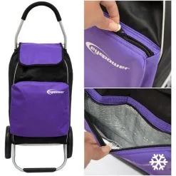 EYEPOWER Chariot De Courses En Aluminium Lilas - Lila -EYEPOWER Soldes Magasin 30606660 4