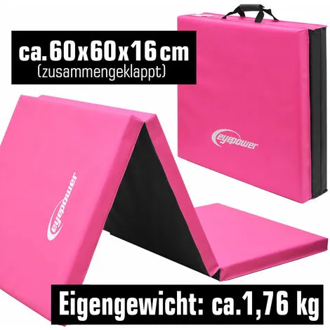 EYEPOWER Matelas De Sport 180*60*5cm Rose / Noir - Pink 3 EYEPOWER Matelas De Sport 180*60*5cm Rose / Noir - Pink – Image 3