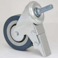 4 Roues 75mm Pivotantes 360° Avec Frein | Montage Avec Tige Filetée M10 | Roulettes En Nylon De Eyepower Pour Bricolage | Argenté -EYEPOWER Soldes Magasin 49704370 3