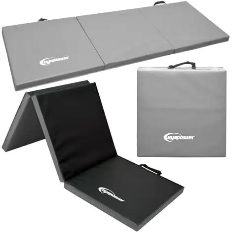 EYEPOWER Matelas De Sport 180*60*5cm Gris / Noir - Grau 1 EYEPOWER Matelas De Sport 180*60*5cm Gris / Noir - Grau