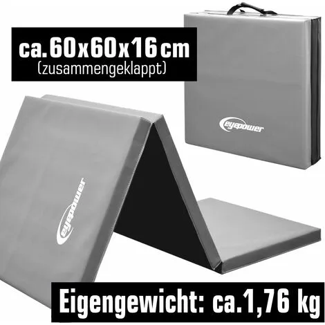 EYEPOWER Matelas De Sport 180*60*5cm Gris / Noir - Grau 3 EYEPOWER Matelas De Sport 180*60*5cm Gris / Noir - Grau – Image 3