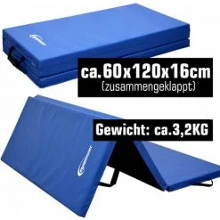 EYEPOWER Matelas De Sport Moelleux 180*120*5cm Bleu / Noir - Blau -EYEPOWER Soldes Magasin 49704376 3