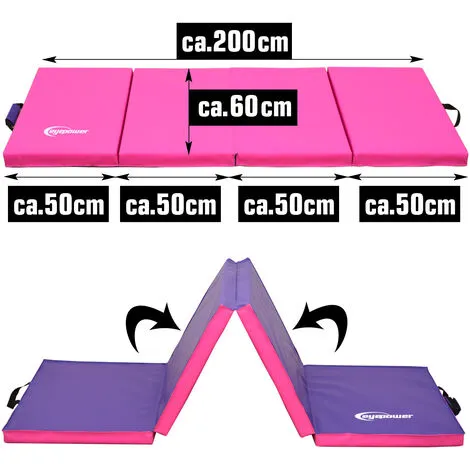 EYEPOWER Matelas De Sport 200*60*5cm Rose/aubergine - Pink 2 EYEPOWER Matelas De Sport 200*60*5cm Rose/aubergine - Pink – Image 2
