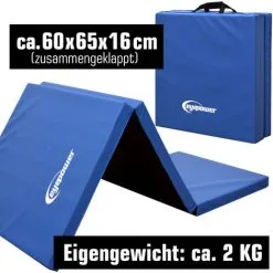 EYEPOWER Matelas De Sport Moelleux 190*60*5cm Bleu / Noir - Blau -EYEPOWER Soldes Magasin 49704378 3