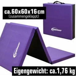 EYEPOWER Matelas De Sport 180*60*5cm Aubergine / Noir - Lila -EYEPOWER Soldes Magasin 49704382 3