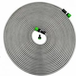 Eyepower Tuyau Arrosage Jardin 22,5m Sans Pli Acier Nettoyage Inoxydable Flexible - Silber