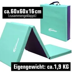 EYEPOWER Tapis De Fitness Pliantet 180*60*5cm Menthe/aubergine - Mint -EYEPOWER Soldes Magasin 49704384 3