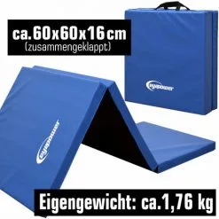EYEPOWER Matelas De Sport 180*60*5cm Bleu / Noir - Blau -EYEPOWER Soldes Magasin 49704716 3