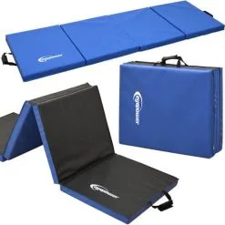 EYEPOWER Matelas De Sport Moelleux 200*60*5cm Bleu / Noir - Blau