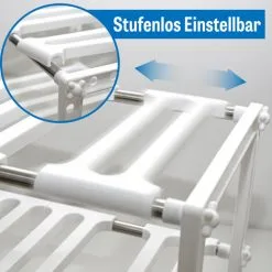 Eyepower Étagère Verticale D'évier 39-67 Cm Râtelier à Tubes Télescopiques Blanc - Weiss -EYEPOWER Soldes Magasin 49704802 5