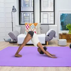 EYEPOWER 200x125 Grand Tapis De Sport - 6mm TPE Antidérapant - Tapis De Yoga Fitness XXL - Aubergine -EYEPOWER Soldes Magasin 51321116 3