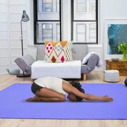 EYEPOWER 200x125 Grand Tapis De Sport - 6mm TPE Antidérapant - Tapis De Yoga Fitness XXL - Violett -EYEPOWER Soldes Magasin 51321172 3