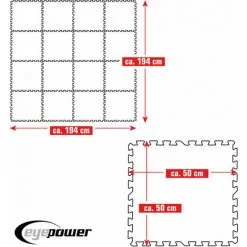 EYEPOWER Tapis De Piscine 3,8 M² - 16 Tapis De Sol EVA 50x50 Jeu De Dalles De Protection - Blau 9 EYEPOWER Tapis De Piscine 3,8 M² - 16 Tapis De Sol EVA 50x50 Jeu De Dalles De Protection - Blau -EYEPOWER Soldes Magasin 54558451 5